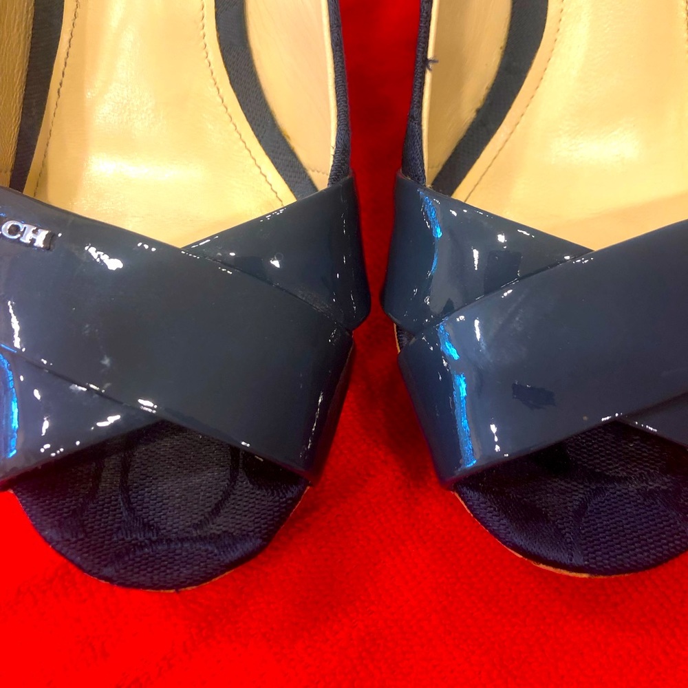 Coach Cork Wedge Sandals. Gently used. Size 6.5.